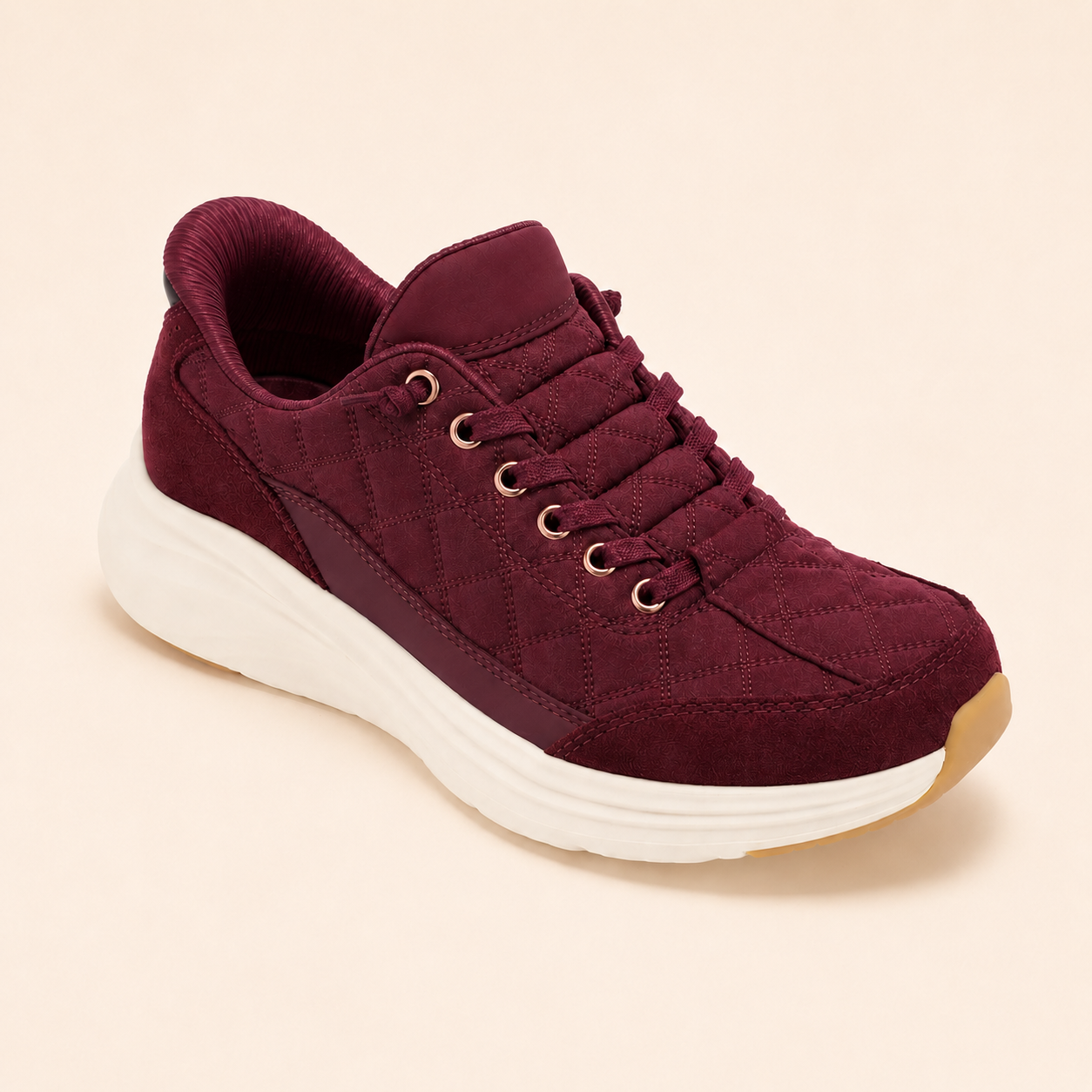 Women’s Comfy Quilted Platform Walking Sneakers